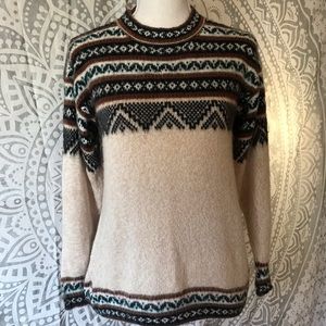 Beige and brown sweater